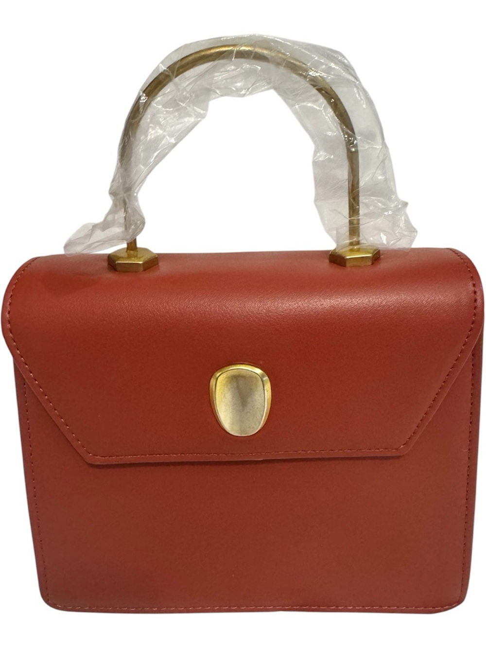 NWT Cinnamon Structured Brass-Handle /Hardware Women’s Bag / Crossbody-Scarleton